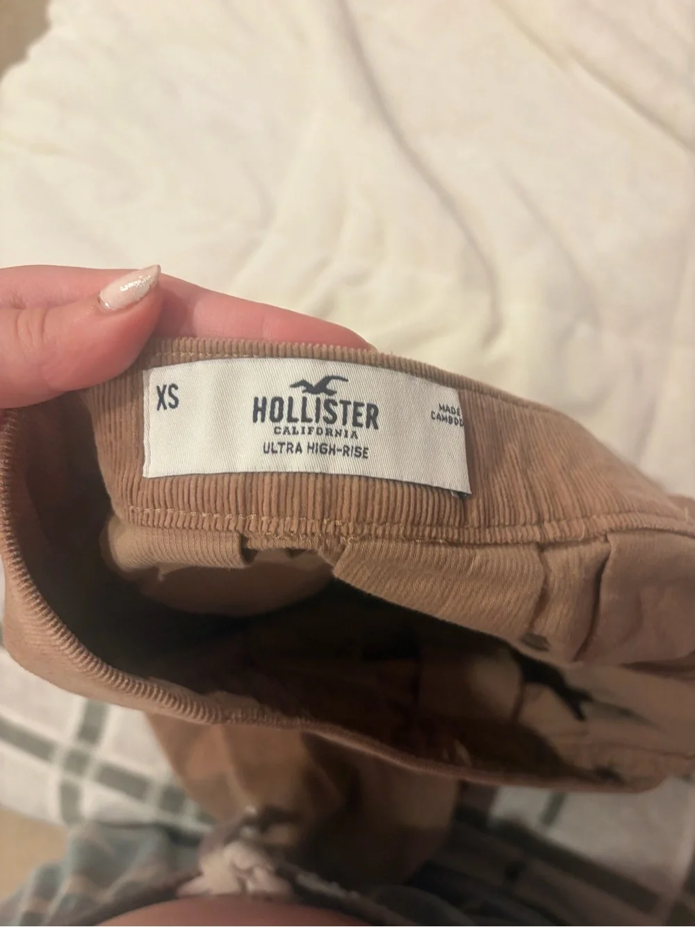 Hollister corduroy Brown Pleated Mini Skirt